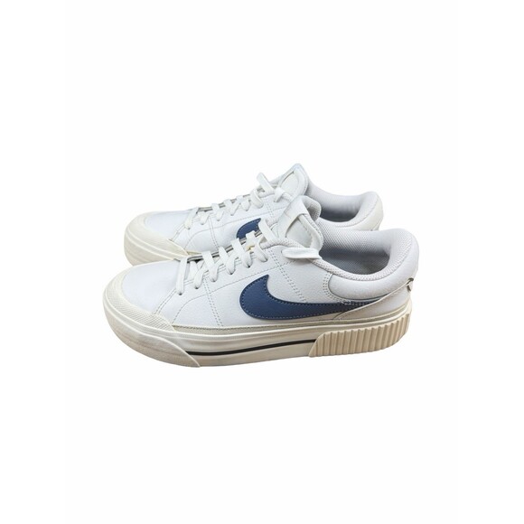 Nike Shoes - Nike Court Legacy Lift White Blue DM7590-104 Women's Size 8 Platform Clean